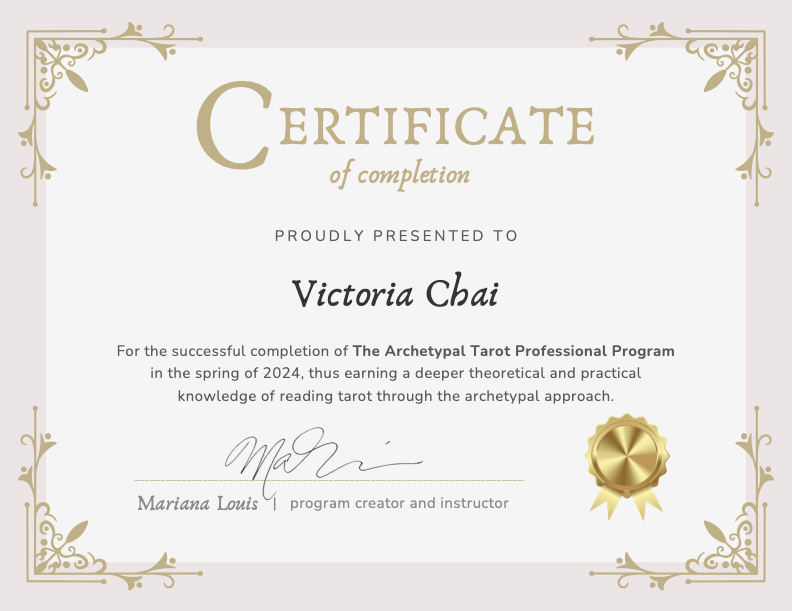 TPP certificate Victoria Chai